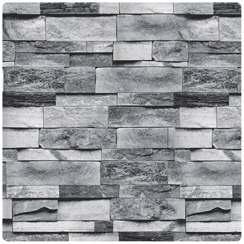 Grey brick wallpaper peel - brick, and