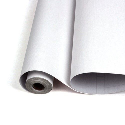10m white matte wallpaper roll - white,