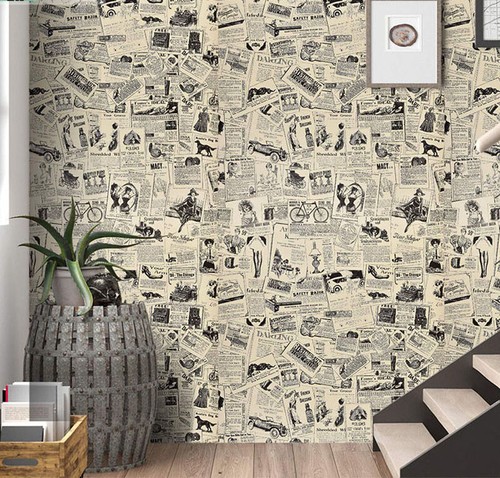 Newspaper peel and stick - newspaper,