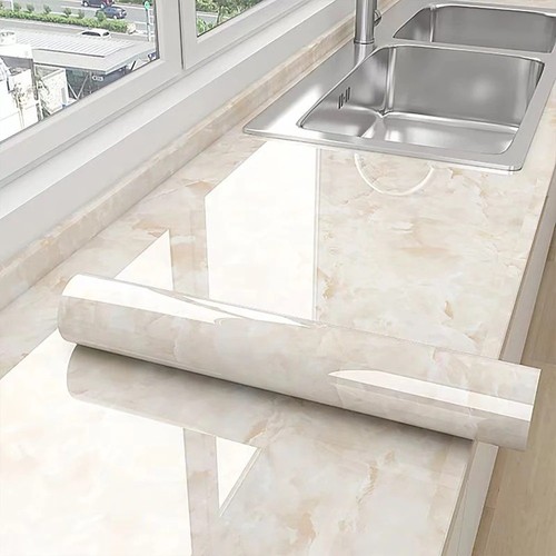 Pvc marble kitchen wallpaper - marble,