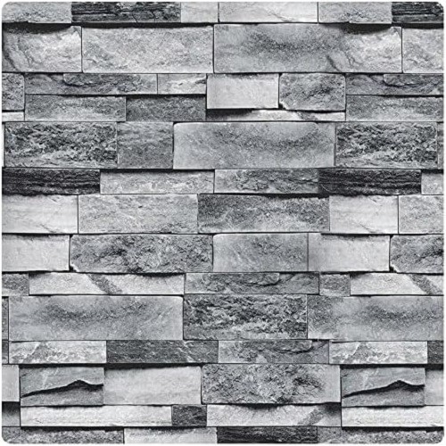 Grey brick wallpaper - grey,